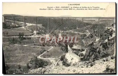 Cartes postales L&#39Auvergne Cantal Garabit Le viaduc et la vallee de la Truyere