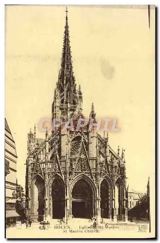 Cartes postales Rouen Eglise Saint Maclou Publicite Lessive La Croix