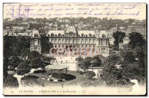 Cartes postales Le Havre L&#39Hotel de Ville et le Jardin Public