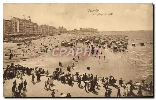 Cartes postales Ostende La Plage a Midi