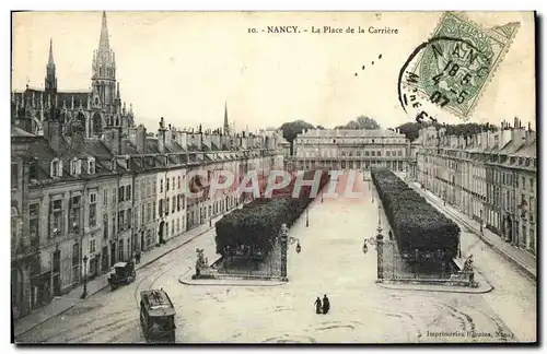 Ansichtskarte AK Nancy La Place de la Carriere Tramway