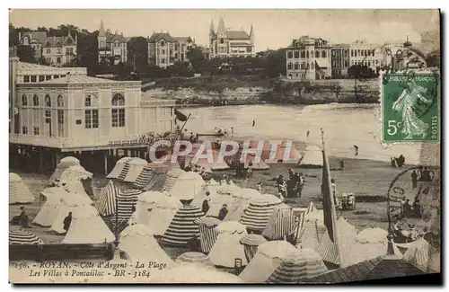 Cartes postales Royan Cote D&#39Argent La Plage Les villas a Pontaillac