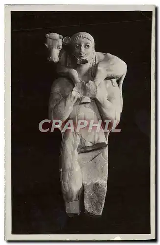 Cartes postales Musee de l&#39ACropole d&#39Athenes Statue archaique de Moschophore
