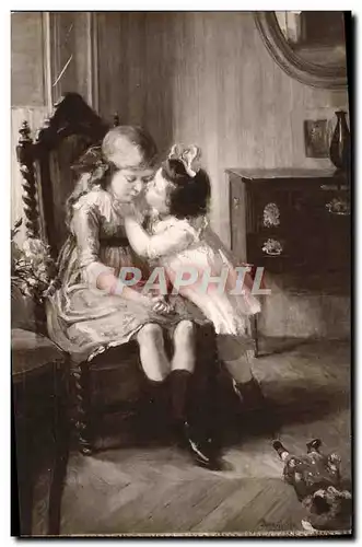 Ansichtskarte AK Salon De 1914 Mlle angele Denvil Consolation Enfants