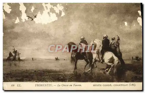 Cartes postales Fromentin La Chasse Au Faucon Musee Conde Chantilly Rapace