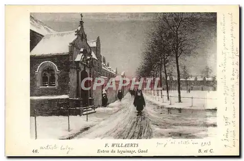 Cartes postales F Willaerts Entree Du Beguinage Gand