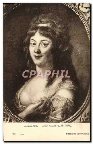 Cartes postales Heinsius Mme Roland 1756 1793 Musee De Versailles