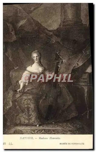 Cartes postales Nattier Madame Henriette Musee De Versailles Violoncelle