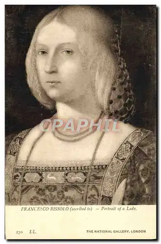 Cartes postales Francesco Bissolo Portrait Of A Lady The National London