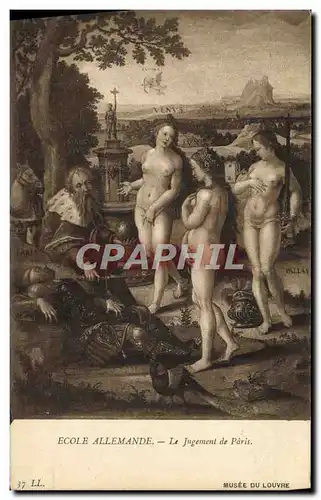 Cartes postales Ecole Allemande Le Jugement De Paris Musee Du Louvre