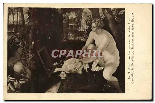 Cartes postales Tinforetto Susanne Und Dle Belden Alten Kunsthlstor Staatsmuseum Wien