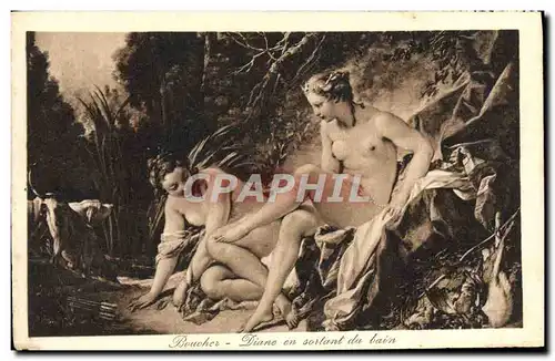 Cartes postales Boucher Diane En Sortant Du Bain