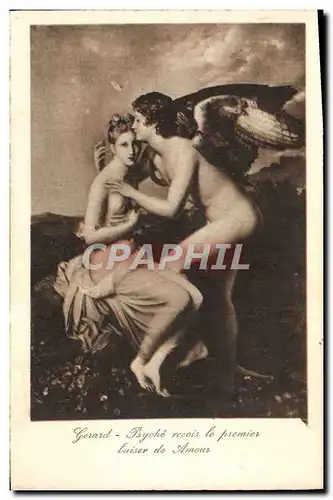 Cartes postales Gerard Psyche recoit Le Premier baiser De Amour