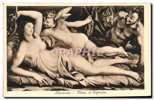 Cartes postales Bronzino Venus Et Cupidon Ange Diable