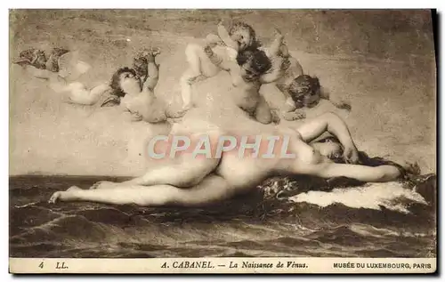Ansichtskarte AK Cabanel La Naissance De Venus Musee Du Luxembourg Paris Erotique Anges
