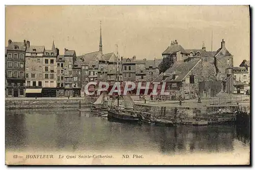 Cartes postales Honfleur Le Quai Sainte Catherine