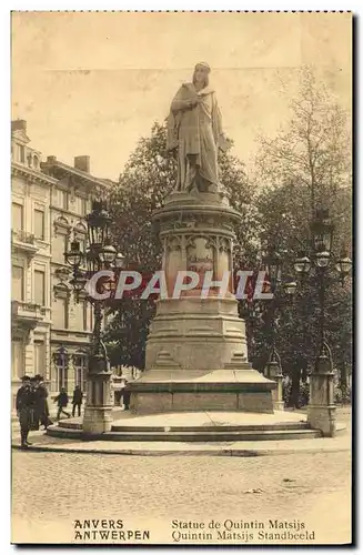 Cartes postales Anvers Statue De Quintin Matsijs