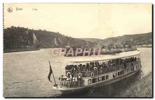 Cartes postales Yvoir L'Ile Bateau