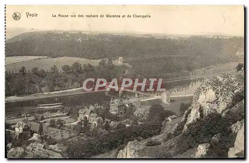 Ansichtskarte AK Yvoir La Meuse Vue Des Rochers De Warenne Et De Champalle