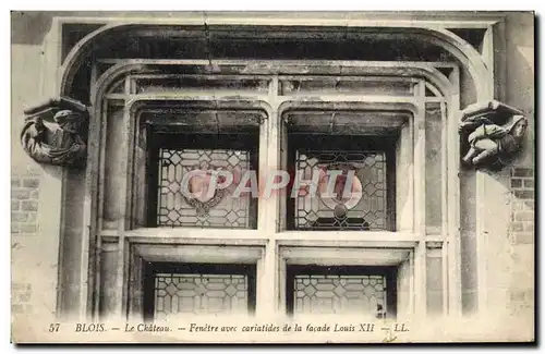 Cartes postales Blois Le Chateau Fenetre Avec Cariatides De La Facade Louis XII