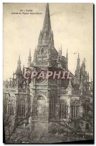 Cartes postales Caen Abside De l&#39Eglise Saint Pierre