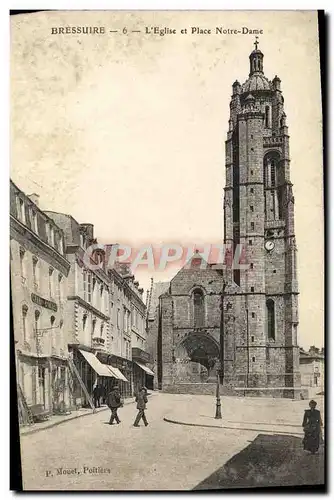 Cartes postales Bressuire L&#39Eglise Et Place Notre Dame