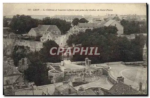 Ansichtskarte AK Caen Le Chateau Et Caserne Lefevre Vue prise du clocher de St Pierre