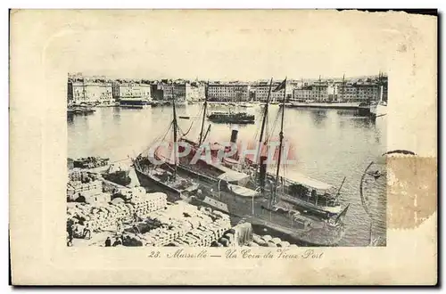 Cartes postales Marseille Un Coin Du Vieux Port Bateau