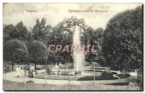 Cartes postales Landau Springbrunnen Im Westpark