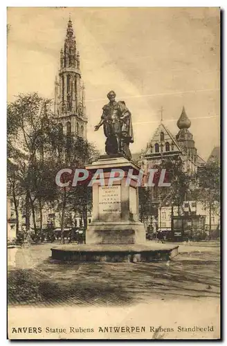 Cartes postales Anvers Statue Rubens Antwerpen Rubens Standbeeld