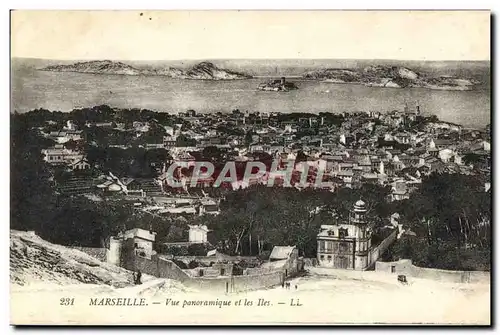 Cartes postales Marseille Vue Panoramique Et Les Iles