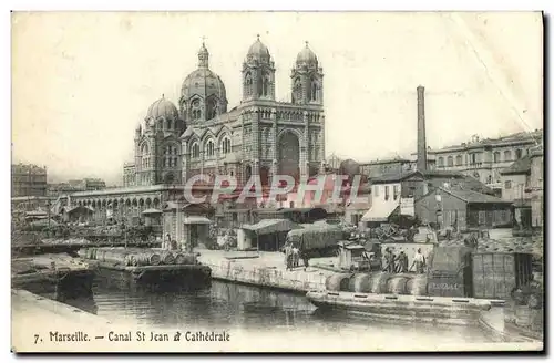 Ansichtskarte AK Marseille Canal St Jean Et Cathedrale