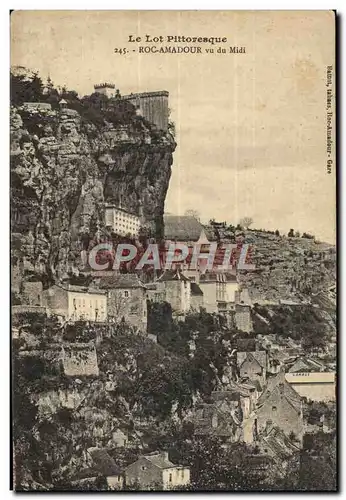 Cartes postales Le Lot Pittoresque Rocamadour Vu Du Midi