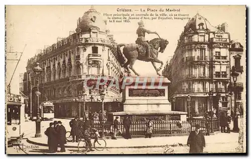 Cartes postales Orleans La place du Martroi Jeanne d'aRc