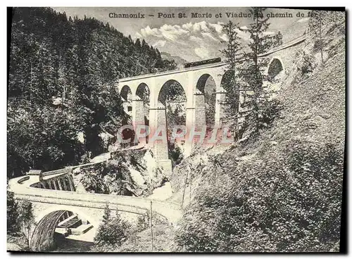 Cartes postales Chamonix Pont St Marie Et Viaduc Chemin De Fer