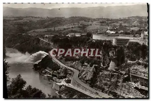 Cartes postales moderne Genissiat La Gerbe Du Deversoir Et La Route De l&#39Usine