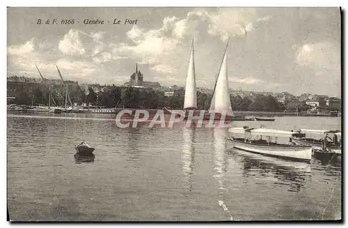 Ansichtskarte AK Geneve Le Port Bateaux