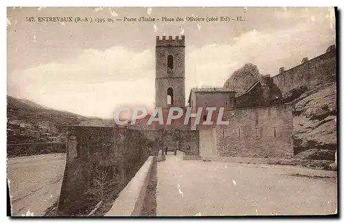 Cartes postales Entrevaux Porte D&#39Italie Place Des Oliviers