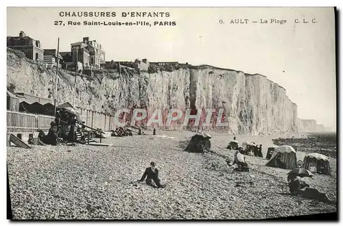 Cartes postales Ault la plage Publicite Chaussures d'Enfants Rue Saint Louis En l'Ile Paris