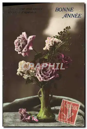 Cartes postales Bonne Annee Fleurs