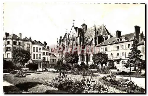 Cartes postales moderne Troyes Eglise Saint Urbain Et Jardin De La Prefecture