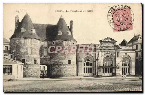 Cartes postales Dieppe Les Tourelles Et Le Theatre