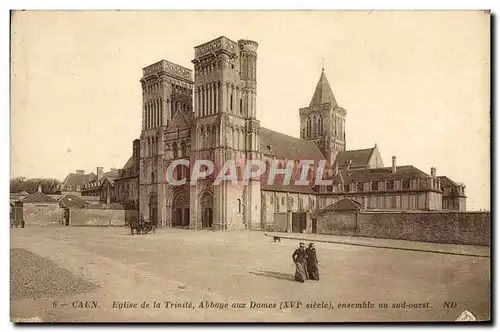 Ansichtskarte AK Caen Eglise De La Trinite Abbaye Aux Dames Ensemble Au Sud Ouest