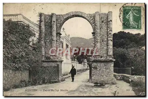 Cartes postales Menton Entree Du Cap Martin