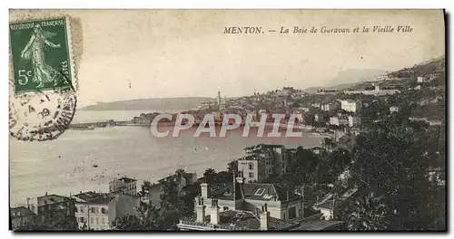 Cartes postales Menton La Baie De Garavan Et La Vieille Ville