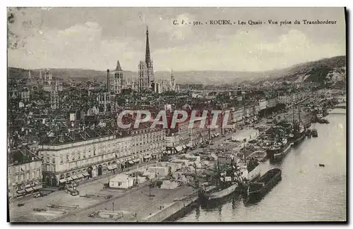 Cartes postales Rouen Les Quais Vue Prise Du Transbordeur