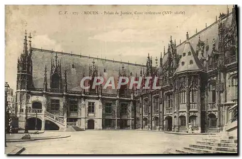 Ansichtskarte AK Rouen Palais De Justice Cour Interieure