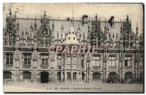 Ansichtskarte AK Rouen Palais De Justice Facade