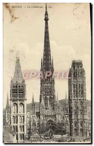 Cartes postales Rouen La Cathedrale