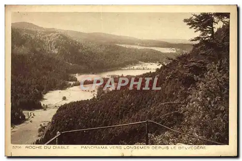 Cartes postales Roche Du Diable Panorama Vers Longemer Depuis Le Belvedere